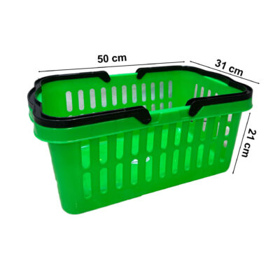 سبد خرید پلاستیکی 20 لیتری سبز