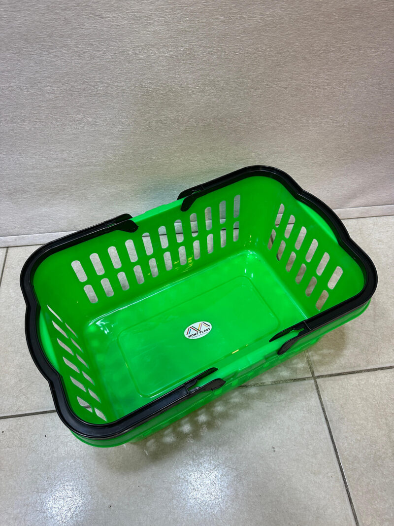 سبد خرید پلاستیکی 20 لیتری سبز