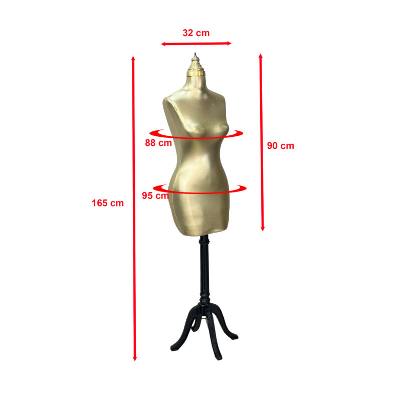مانکن پایه پلاستیکی زنانه سایز 38-40 طلایی WM4