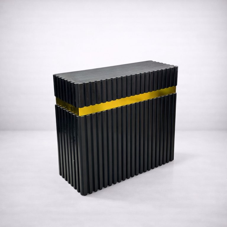 میز پیشخوان چوبی نوار طلایی P103 - Image 1