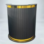 میز پیشخوان هلالی مشکی طلایی P105 - Image 2