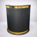 میز پیشخوان هلالی مشکی طلایی P105