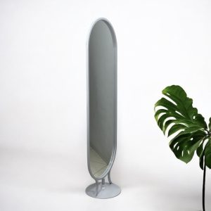 آینه باریک بیضی ایستاده سفید MR110