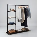 رگال لباس ایستاده کف چوب داخل طبقه C119 MDF