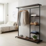 رگال لباس ایستاده کف چوب روچوب داخل طبقه C117 MDF - Image 3