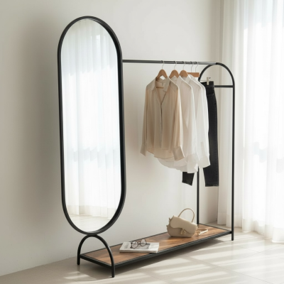 رگال آینه دار کف  AM118 MDF امین شلف