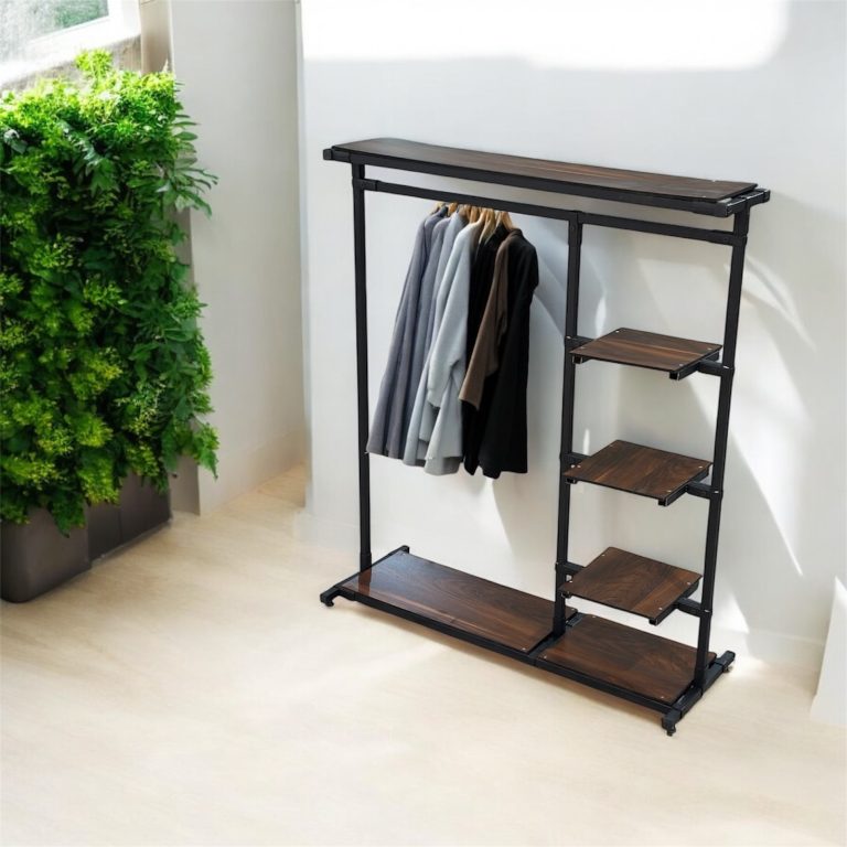 رگال لباس ایستاده کف چوب روچوب داخل طبقه C117 MDF - Image 2