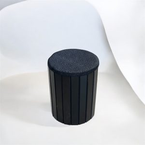 پاف صندوقی یک نفره چوبی گرد