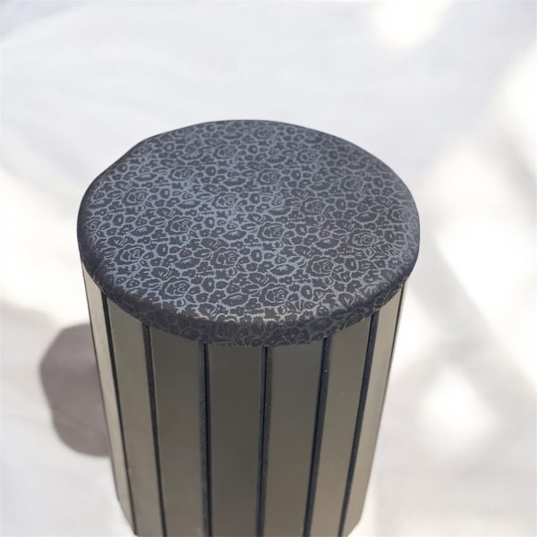 پاف صندوقی یک نفره چوبی گرد - Image 3