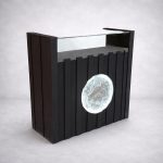 میز پیشخوان چوبی با طرح ماه لایت دار مشکی p111