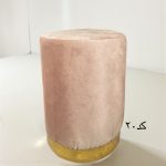 پاف گرد استوانه تک نفره پایه طلایی - Image 20