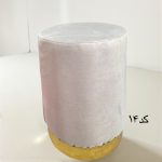 پاف گرد استوانه تک نفره پایه طلایی - Image 17