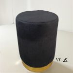 پاف گرد استوانه تک نفره پایه طلایی - Image 12