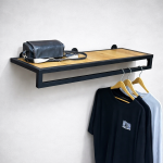 رگال لباس (شلف) دیواری چوب و فلز D121