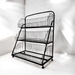 استند بغل کانتر یکطرفه با ابعاد ارتفاع  90cm * 120cm در سه طبقه مشکی