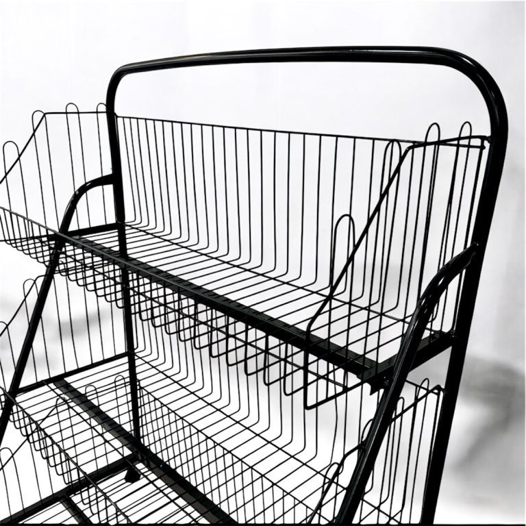 استند بغل کانتر یکطرفه با ابعاد ارتفاع  90cm * 120cm در سه طبقه مشکی - Image 2