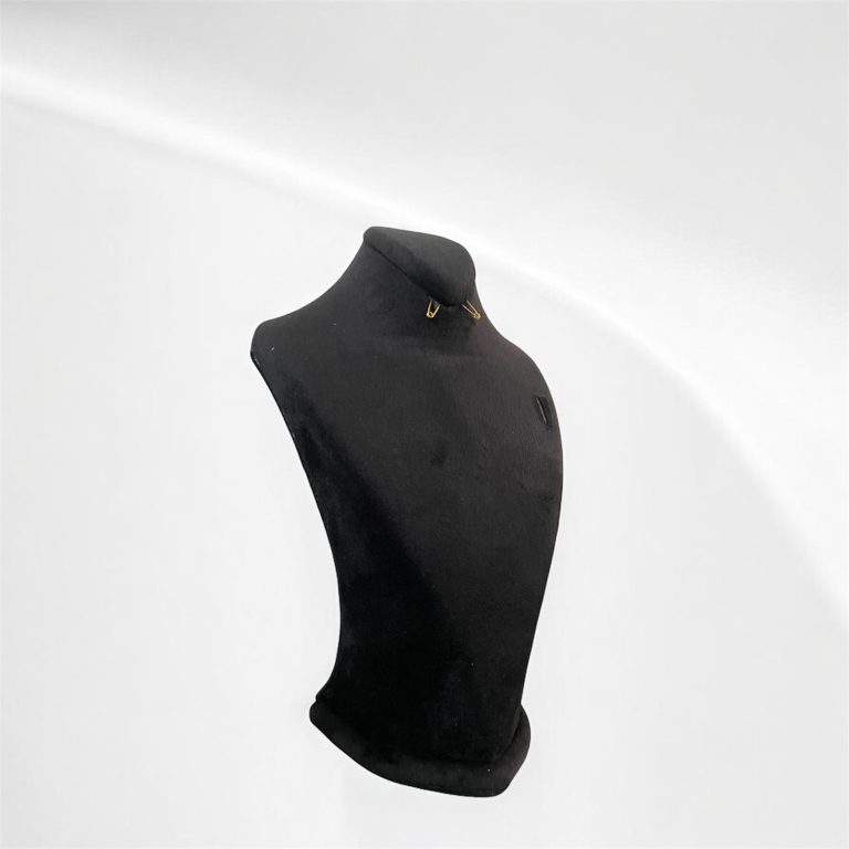 مانکن جواهرات نوک تیز مخمل مشکی - Image 1