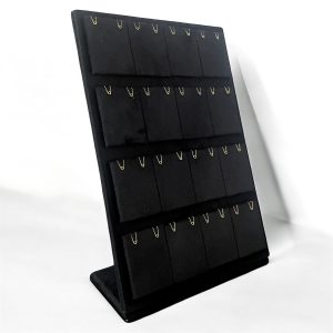 استند گوشواره آویزی 16عددی مخمل مشکی