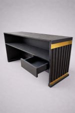 میز پیشخوان چوبی نوار طلاییp113 - Image 2