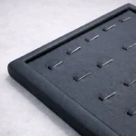 سینی انگشتر تخت چرم مشکی MJ101 - سایز بزرگ :۲۸گیره - Image 2