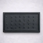 سینی انگشتر تخت چرم مشکی MJ101 - سایز بزرگ :۲۸گیره