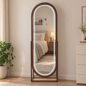 آینه طرح چوب لایت دار