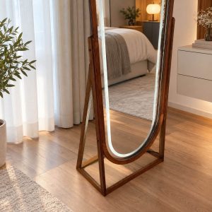 آینه طرح چوب لایت دار